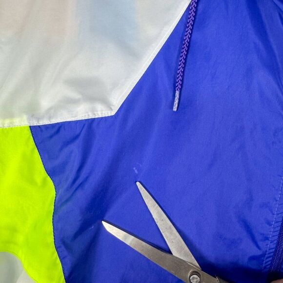 VTG Nike Jacket Mens Large Blue White Windbreaker White Tag 90s Y2K Streetwear - Picture 4 of 13